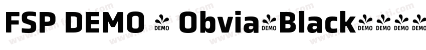 FSP DEMO - Obvia-Black字体转换